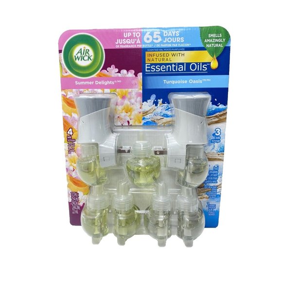 Air Wick 7 Scented Refills Warmer Summer Delights Turquoise Oasis Air Freshener - Picture 1 of 7